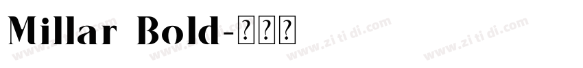 Millar Bold字体转换